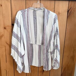 Sim & Sam Textured Open-Front Cardigan